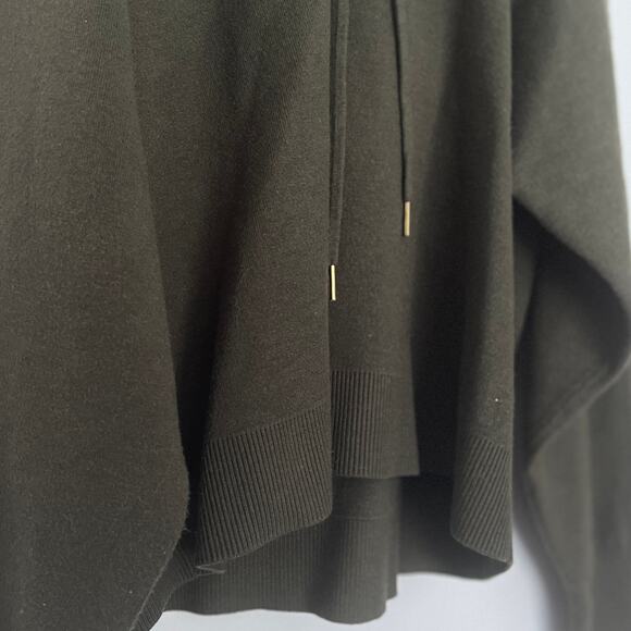 Sandro Paris Olive Green Soft Designer Hoodie Pullover Sweatshirt Size L - Picture 7 of 13